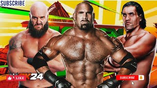 Goldberg  Khali  Braun Strowman full Match WWE [upl. by Nodarb]