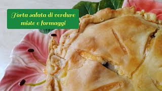 Torta salata con verdure miste e formaggi [upl. by Monah605]