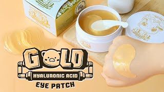 Elizavecca Hellpore Gold Hyaluronic acid eye patch texture 60Pieces English ver [upl. by Deerc]