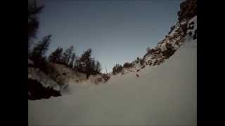 Gressoney la trinitè Monterosa ski pista nera e pista Marmotte fino a Stafal [upl. by Ennoval895]