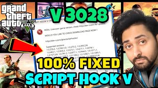 FIXED SCRIPT HOOK V CRITICAL ERROR AFTER GTA 5 UPDATE 3028  Script Hook V  GTA 5 Mods HindiUrdu [upl. by Kcirdderf]