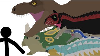 Pivot Dinosaurs vs Humans Animation pivotanimator dinosaur [upl. by Frye670]