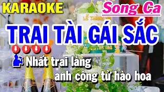 Trai Tài Gái Sắc Karaoke Nhạc Sống SONG CA  Nhạc đám cưới   Beat Huỳnh Lê [upl. by Enywtna359]