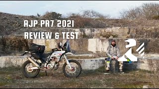 AJP PR7 Test amp Review PME19 Adventure motorcycling [upl. by Gorlicki]