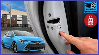 How to Operate the Child Safety Locks on a Toyota Corolla Tutorial E210 Auris [upl. by Evania417]