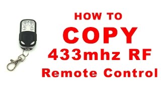 How to copy 433MHz RF Remote Control [upl. by Epoillac]