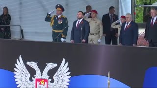 Victory Parade in Donetsk 9 May 2021 Donetsk Anthem [upl. by Eltsyrc338]