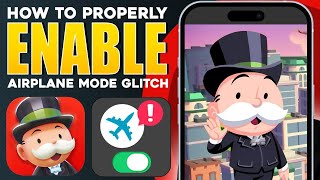 How to Use the New Airplane Mode Glitch in Monopoly Go  2024 Update [upl. by Holcman292]