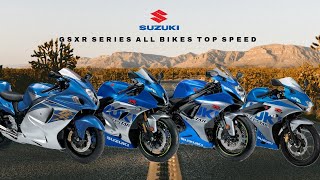 Suzuki GSX R150 R600 R750 R1000R 1300R Hayabusa Top Speed [upl. by Assenar]