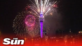 LIVE New Zealand welcomes 2023 with fireworks and light show [upl. by Maje7]