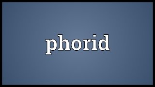 Phorid Meaning [upl. by Micheal]