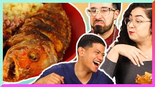 Latinos Try Belizean Food For The First Time [upl. by Annav]