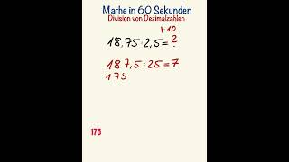 Dezimalzahlen dividieren Mathe lernen mit Mathetipps 🧮🫶🏻 [upl. by Adekahs]