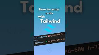 How to center a div with tailwind 🔥 javascript react interview developer coding programming [upl. by Airotal329]