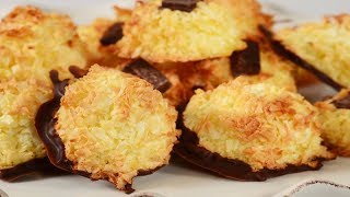 Chocolate Dipped Coconut Macaroons Classic Version  Joyofbakingcom [upl. by Odette]