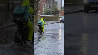 Deliveroo in STORM in leicester [upl. by Orecul745]