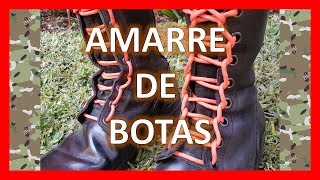 BOTAS TACTICAS MILITARES antiguas Amarre de ESCALERA en dos formas [upl. by Lednik]