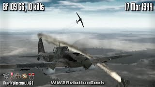 Bf 109 G6 Late 10 kills Bomber Intercept over Dubno  WW2 Air Combat Flight Sim [upl. by Shewmaker]