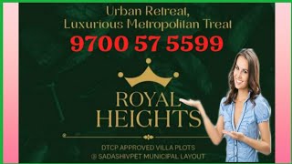 RoyalHeights  DTCP amp RERA Villa Plots  Sadashivpet  Mumbai Highway  RealStone  9700 57 5599 [upl. by Liahkim724]