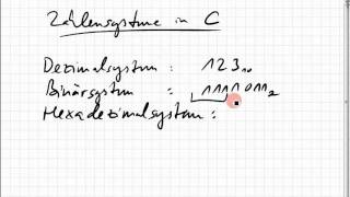 0201 Zahlensysteme in C [upl. by Mcneil]