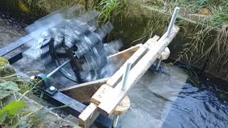 Water wheel to generate electricity  phase 1 completed [upl. by Nelyak925]