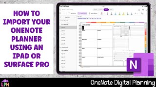 How to Import OneNote Digital Planner on iPad or Surface Pro  Microsoft OneNote Notebook [upl. by Landry]