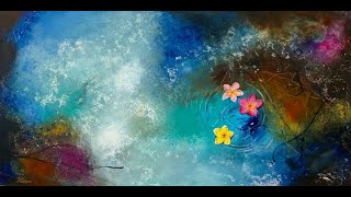 Frangipani flowers acrylic painting  How to paint plumeria in acrylic  Plumeria flowers painting [upl. by Millisent157]