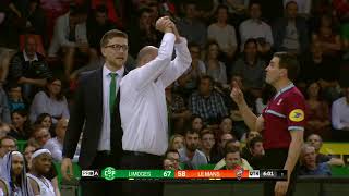 Gestion Arbitre basketball  Maestre avec Coach Vujocevic CSP Limoges [upl. by Purity]