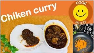 Chiken currycurryblack chicken curry spicyfood チキンカレー＃チキン [upl. by Gnuh]