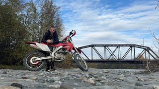 Talkeetna Alaska USA малка част от красотата на природата Honda CRF250X [upl. by Thomasa]