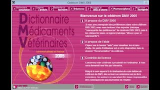 Logiciel de le Dictionnaire de médicaments vétérinaire 2005 [upl. by Eenhpad]