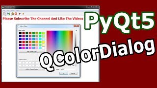 How To Create QColorDialog In PyQt5 29 [upl. by Griz]