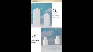 BO843❀Ready stock lotionspray pump pearl white glass bottles jarspackingmaterials skincare [upl. by Nevile550]