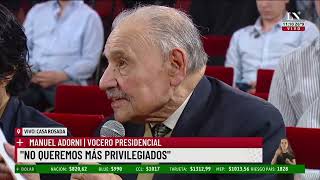 Conferencia de Adorni el gobierno anunció que venderá vehículos y que habrá paritarias libres [upl. by Gassman716]