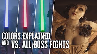 Resident Evil Village LIGHTSABER GUIDE  Colors Explained amp All Boss Fights Vs LIGHTSABER [upl. by Coretta292]