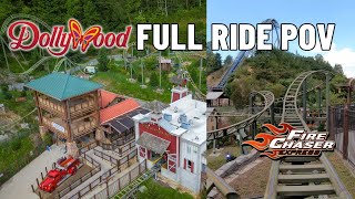 Fire Chaser Express Roller Coaster at Dollywood Full Ride POV [upl. by Ynohtnaeoj]