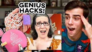 Trying Cathy Zielske’s GENIUS Card Making Hacks [upl. by Esydnac]