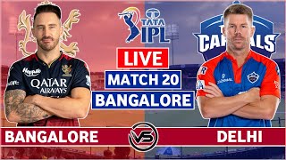 IPL 2023 Live Royal Challengers Bangalore v Delhi Capitals Live  RCB v DC Live Scores amp Commentary [upl. by Alleber]