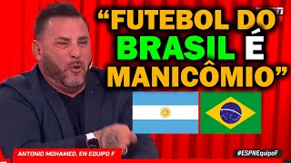 SÓ PARA LOUCOS ARGENTINOS DEBATEM O FUTEBOL DO BRASIL [upl. by Rimahs994]