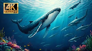 Ocean in 4K Ultra HD  Relaxing Wildlife Film with Piano Music [upl. by Aridatha386]