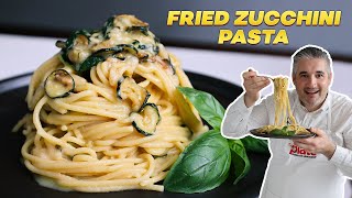 How to Make FRIED ZUCCHINI PASTA Like an Italian Spaghetti alla Nerano [upl. by Evangeline]