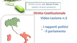 Diritto Costituzionale  Video lezione n 5 Rapporti politici il parlamento [upl. by Kcirdla]