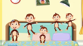 ترانه‌های کودکانه فارسی  پنج تا میمون کوچولو  Persian Farsi Kids Songs  Farsi Five Little Monkeys [upl. by Ravert]