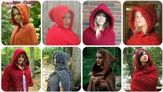 Crochet Hand Knitted Hoodies Scarf Patterns Unique Stylish Designs [upl. by Lora]