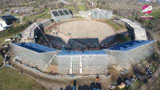 Aerial view of Nassau County International Cricket Stadium  T20 World Cup 2024 [upl. by Drofniw]