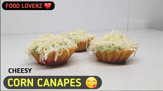 corn canapes  veg canapes  cheese canapes recipe  canopies [upl. by Abey]