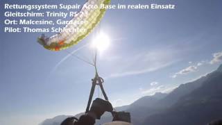 realer Rettungswurf mit Supair Base Gleitschirm im massiven Twist [upl. by Ecneralc]