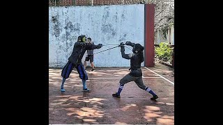 Longsword high level sparring Duelo Esgrima Histórica Medieval HEMA [upl. by Aicile594]