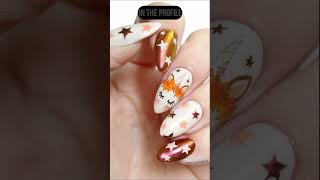 Stunning fall nails Embrace almond shape trends nails fallnaildesigns nailart [upl. by Domonic]