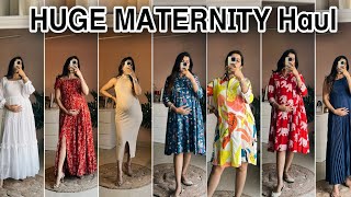 HUGE Myntra Maternity Wear Haul  Styling amp Comfortable Dresses In Budget Super Style Tips [upl. by Ahsiram]